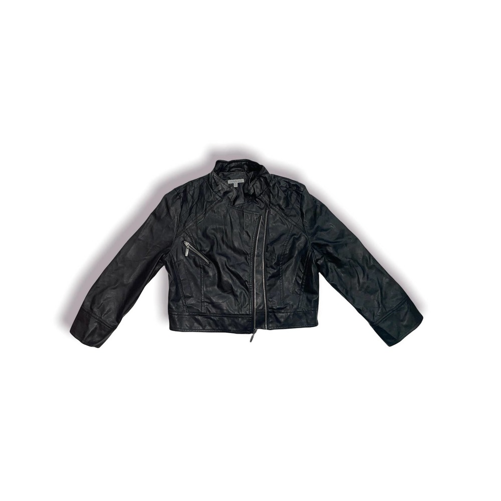 Women's Black Leather Charlotte Russe Jacket/Coat